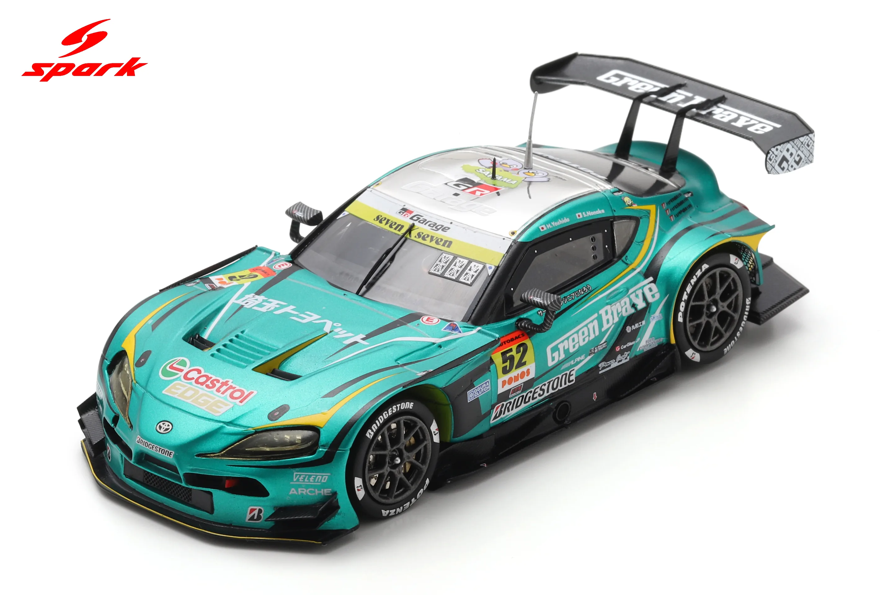 ミニカー Spark 1/43 2023 Green Brave GR Supra Spark 1:43 Green Brave GR Supra GT #52 GT300 2025